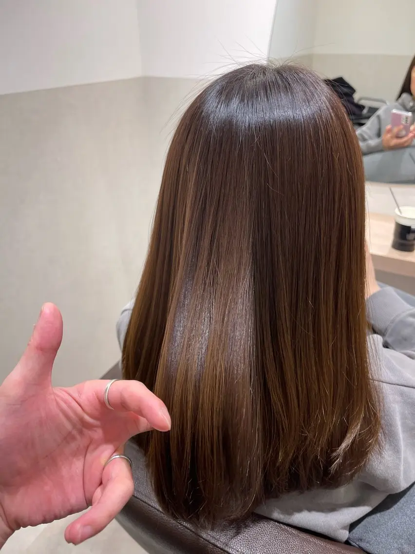 ミディアム 髪質改善 トリートメント ヘアカラー トリートメント ⭕️ショート/本山/ まきのきょうへいのヘアスタイル