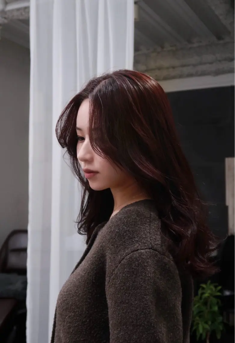 セミロング ヘアカラー 心斎橋美容室🐩 モリカノンのヘアスタイル