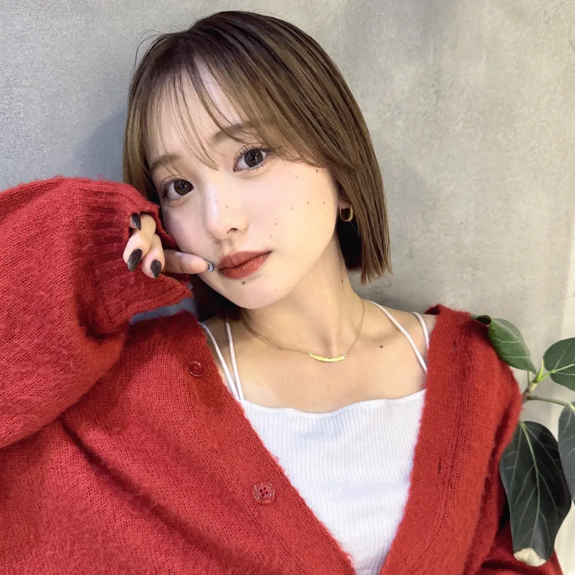 🍎前髪カット✂️+透明感カラー🌈+スチームトリートメント🍀の写真