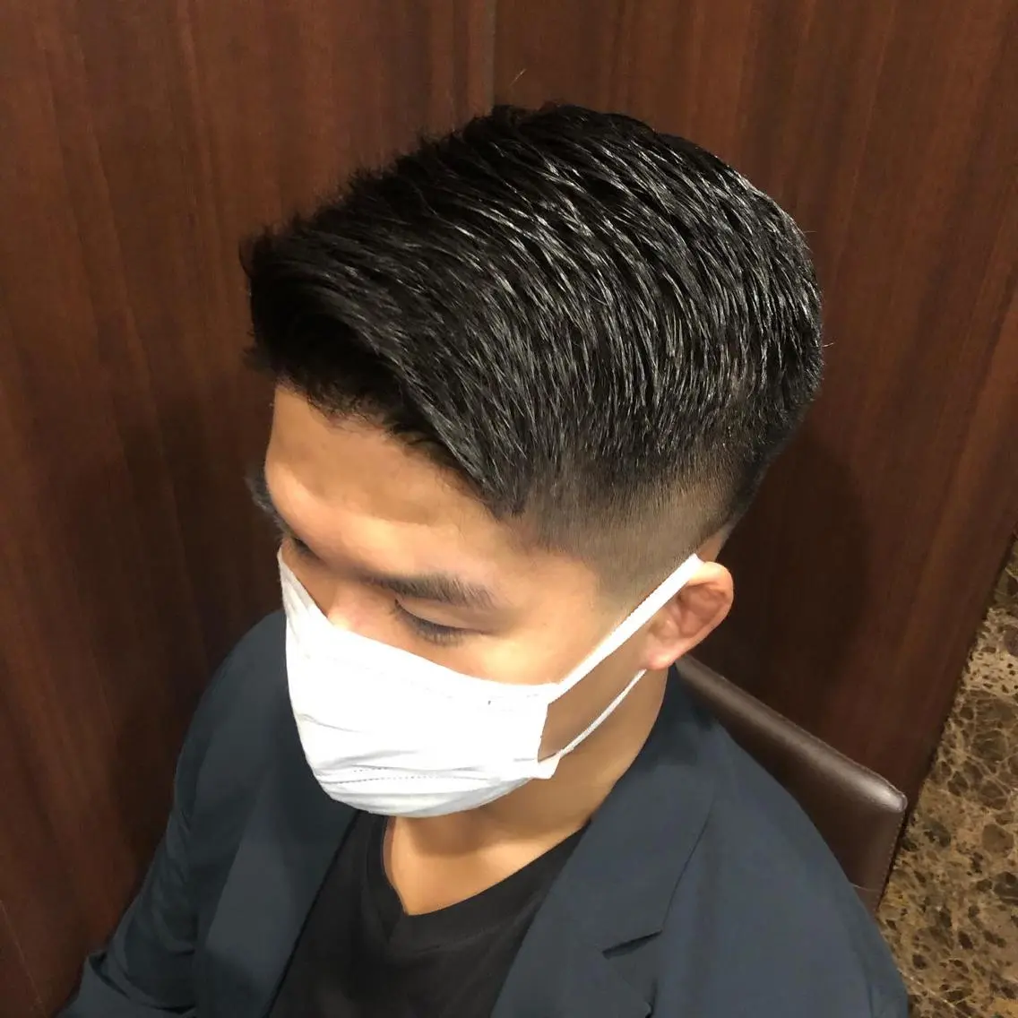 ショート メンズ フェードカット 寺本 竜也のヘアスタイル