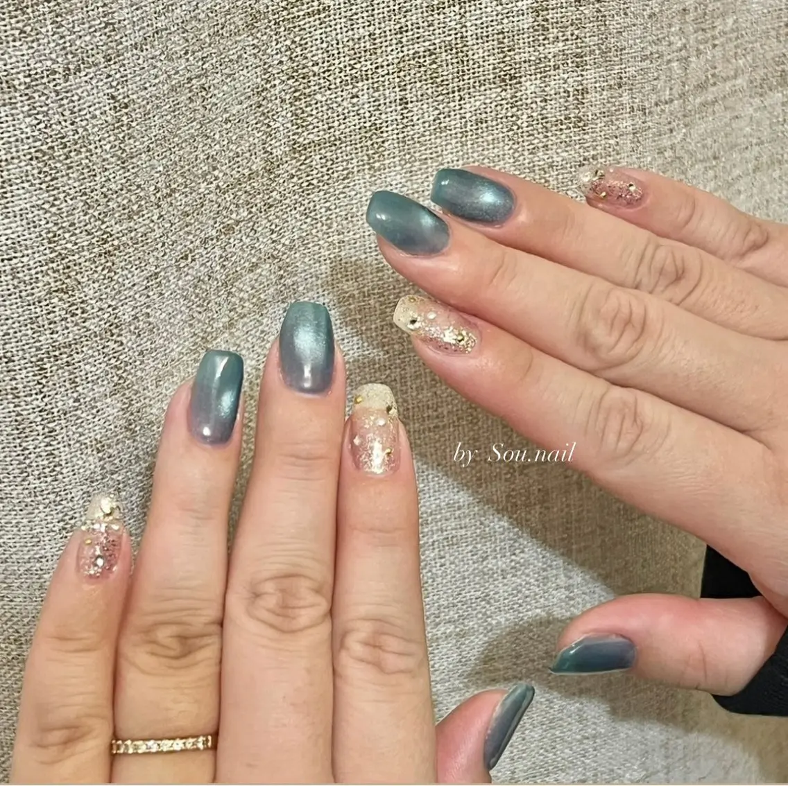 ネイル マグネットネイル ハンドネイル Sou. nailのネイルデザイン