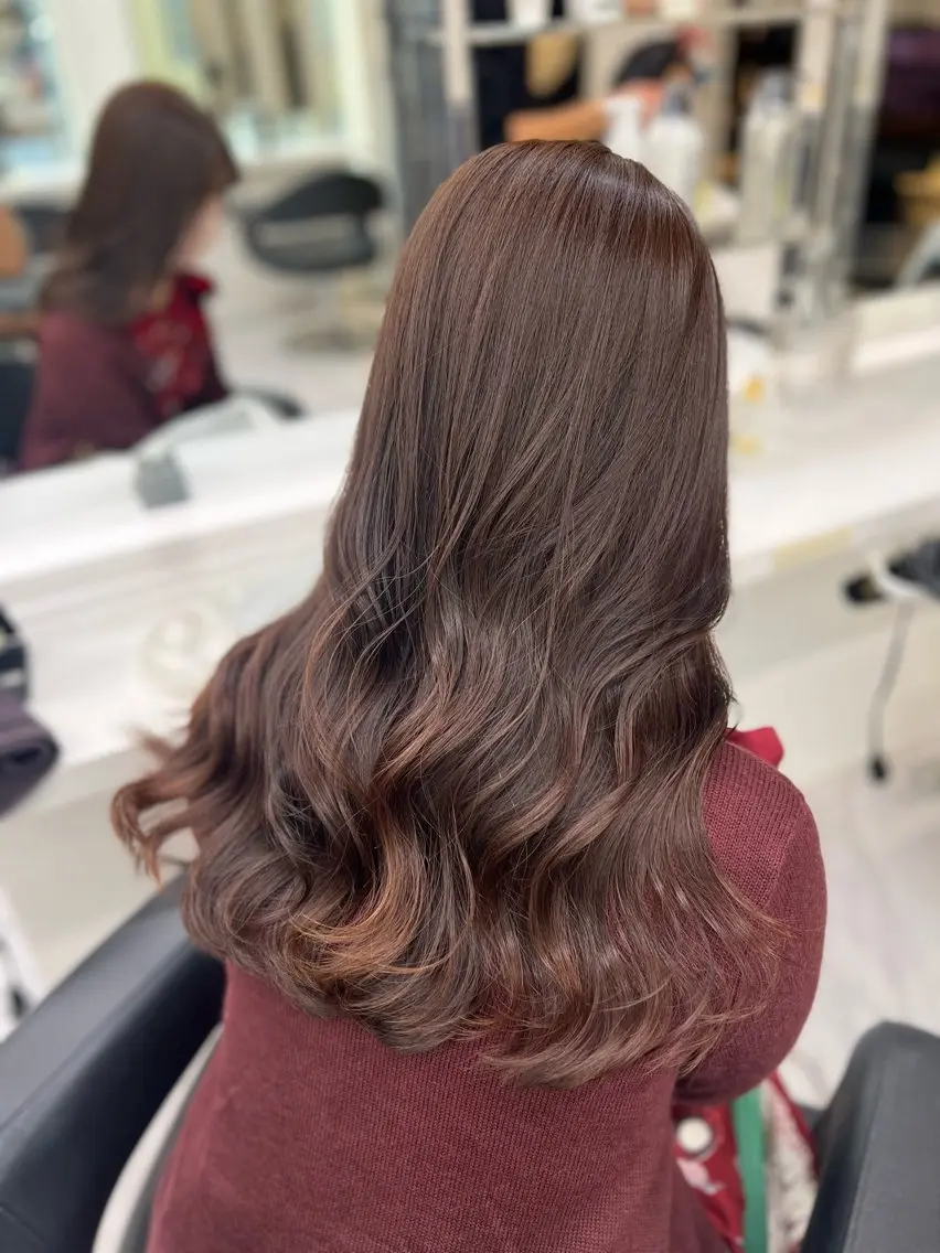 ロング カラー ヘアアレンジ 巻きラク♡レイヤー 🦢こころのヘアスタイル