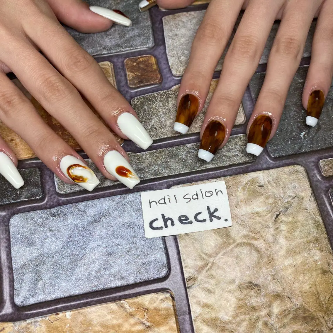ネイル アートネイル ニュアンスネイル スカルプネイル 春ネイル 夏ネイル ハンドネイル ーCHECKー ちあきのネイルデザイン