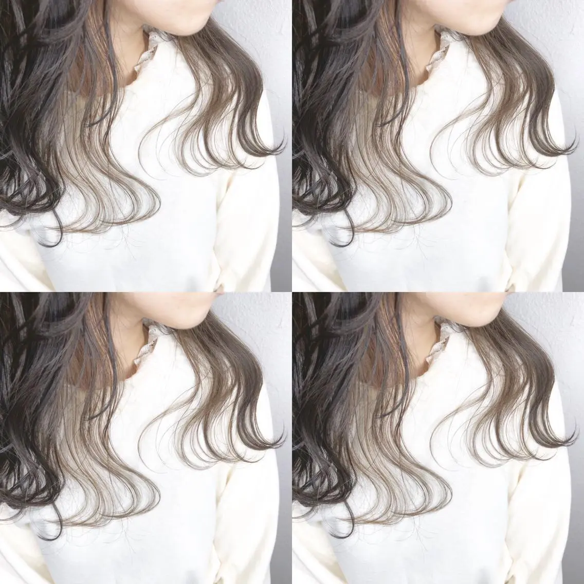 セミロング カラー ブリーチ インナーカラー あさだ しゅうたろうのヘアスタイル