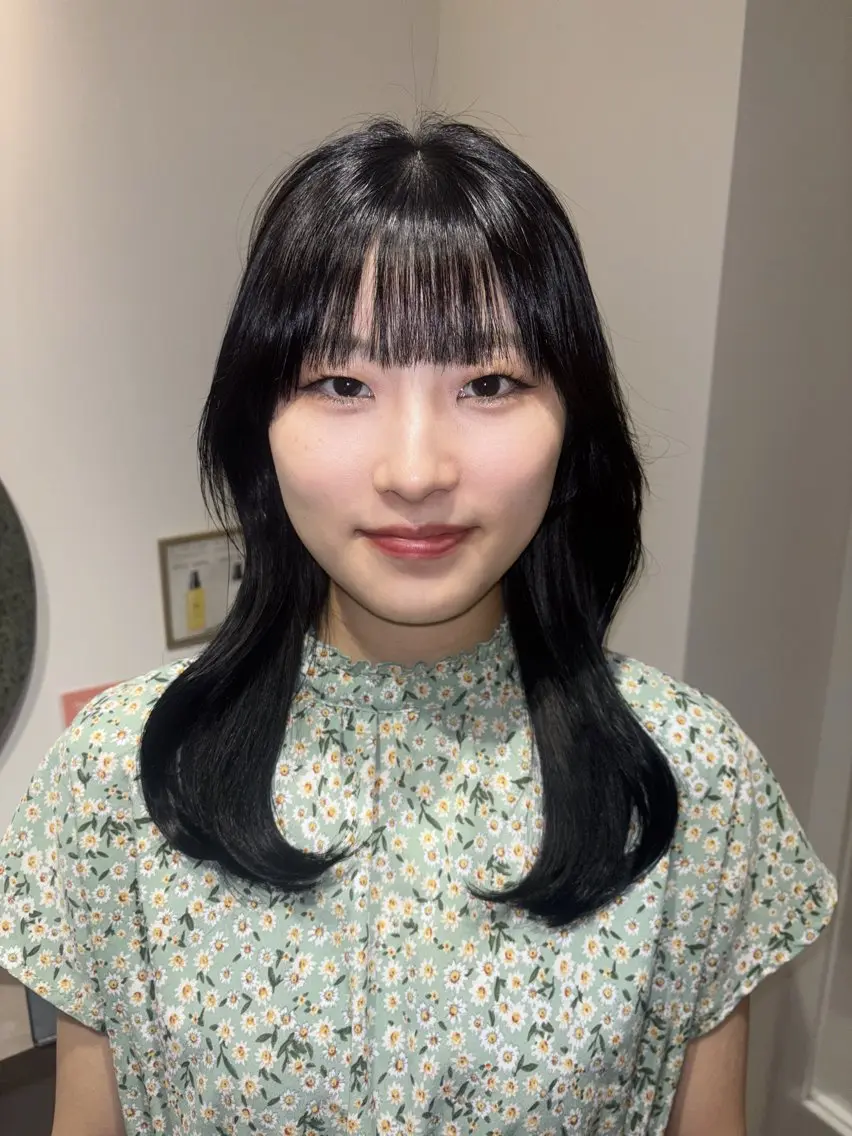 ミディアム カラー カット ヘアカラー トリートメント 蔵前🫧韓国風レイヤ ーカット🫧KAHOのヘアスタイル