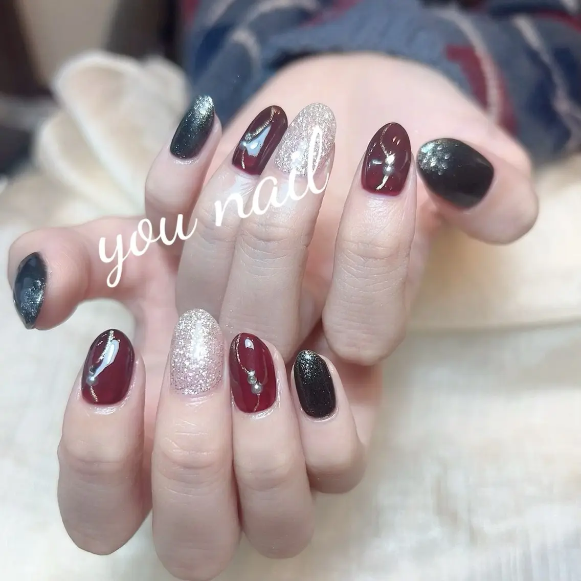 ネイル 成人式 シンプルネイル ハンドネイル You nailのネイルデザイン