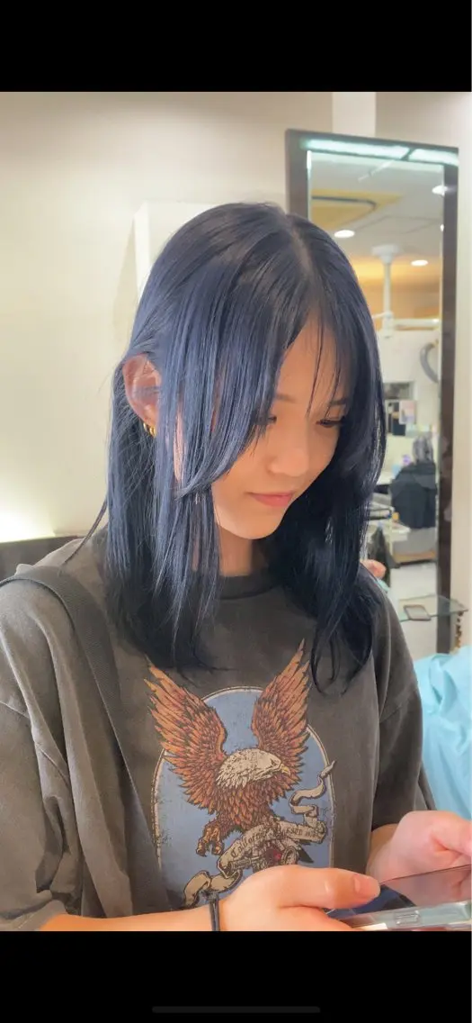 ロング カラー ブルーカラー ネイビーカラー 🫧美髪＆艶カラー 増田魁土🫧のヘアスタイル
