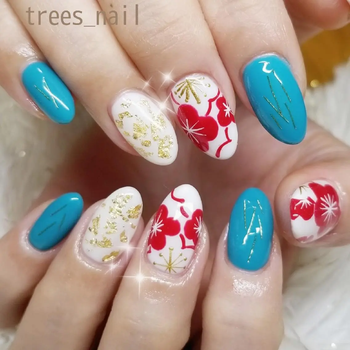 ネイル アートネイル 春ネイル trees_ nailのネイルデザイン