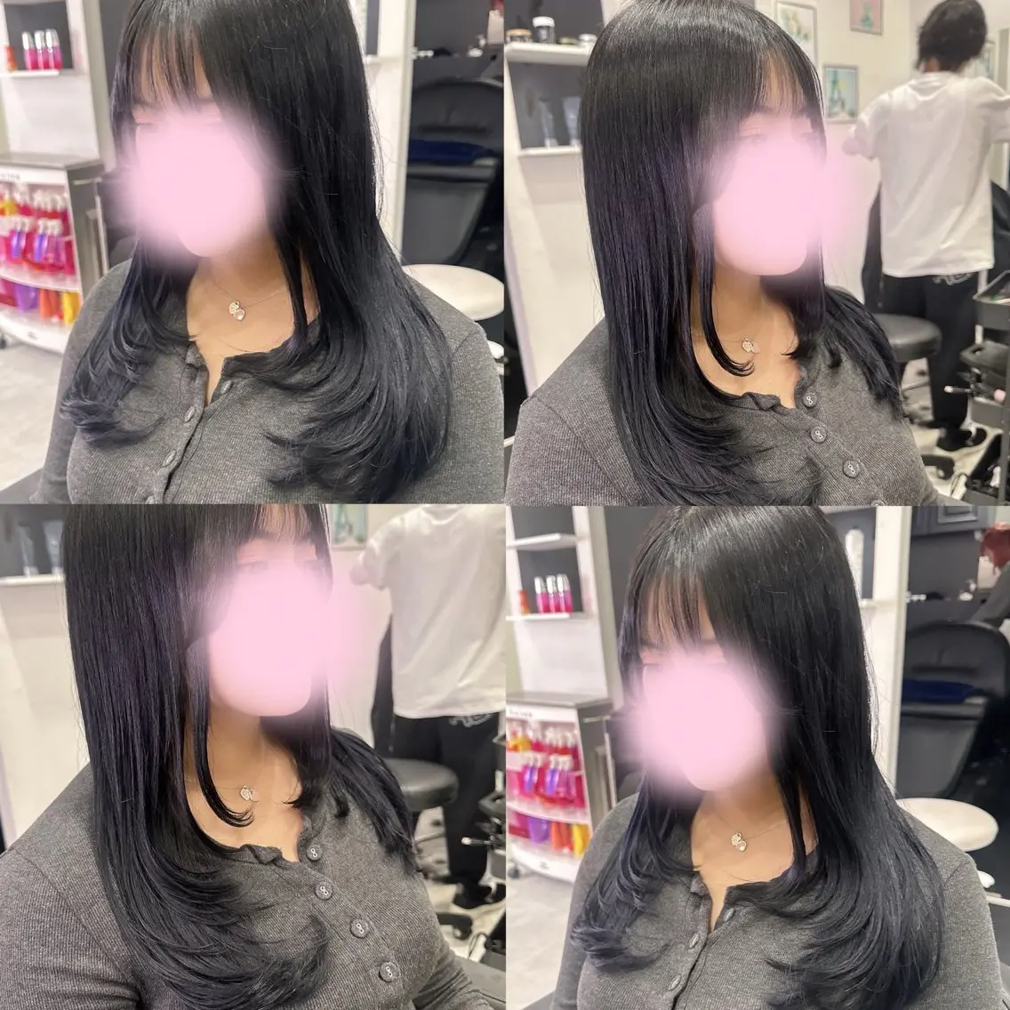 ロング カラー 韓国風ヘア レイヤーカット カット ヘアカラー トリートメント 髪質改善×矯正🫧 韓国ヘアasamiのヘアスタイル