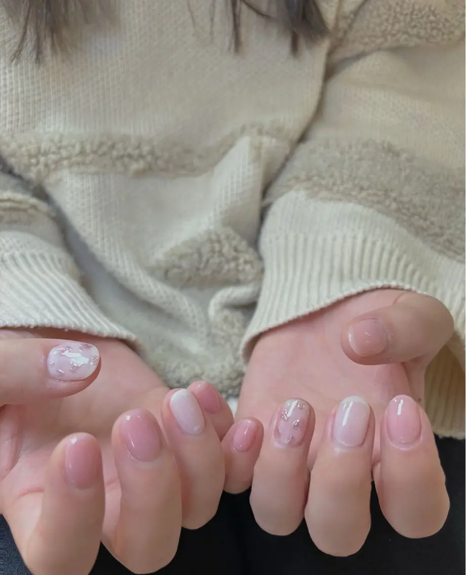 ショート めぐみのネイルサロン スタッフ練習のネイルデザイン
