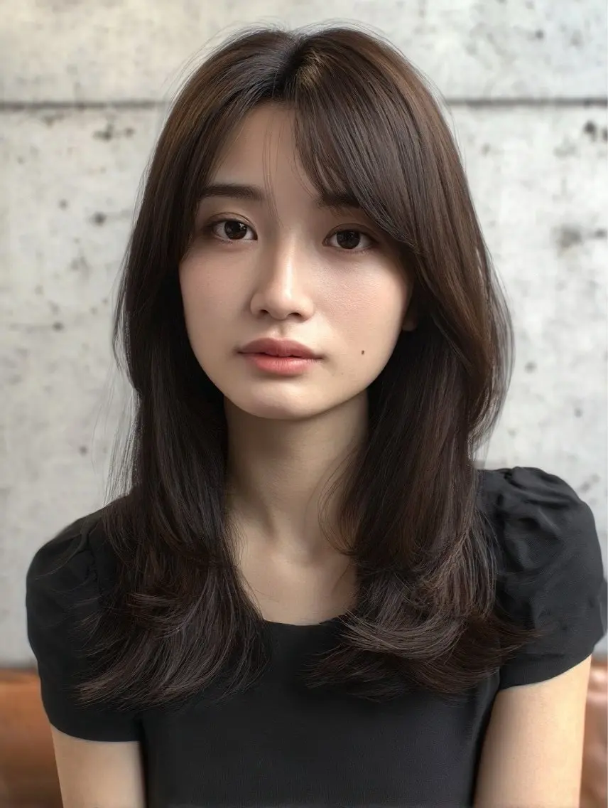 ロング カラー ヘアカラー 🍒モテ暖色カラー × うる艶✧ ゆなのヘアスタイル