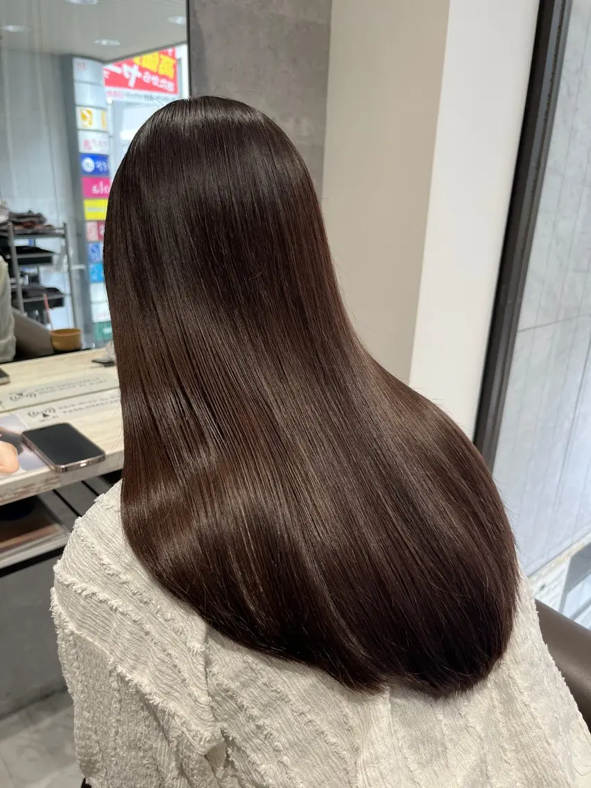 セミロング カラー ヘアカラー トリートメント Grow by NYNY 坂本 理輝のヘアスタイル