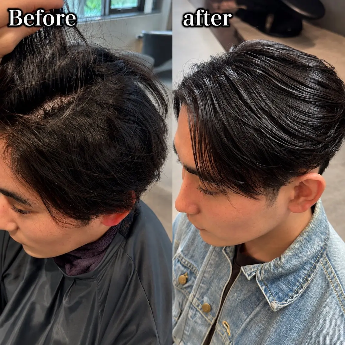 ショート ヘアアレンジ メンズ センターパート メンズ韓国風 メンズショート 髪質改善 韓国風ヘア カット 縮毛矯正 トリートメント 大宮/曲がる縮毛矯正 /毛流れ特化/NAOのヘアスタイル