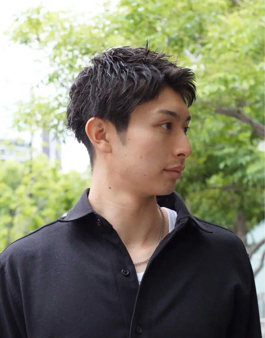 ショート パーマ メンズ メンズパーマ メンズ特化美容師/栄 /本間さつきのヘアスタイル