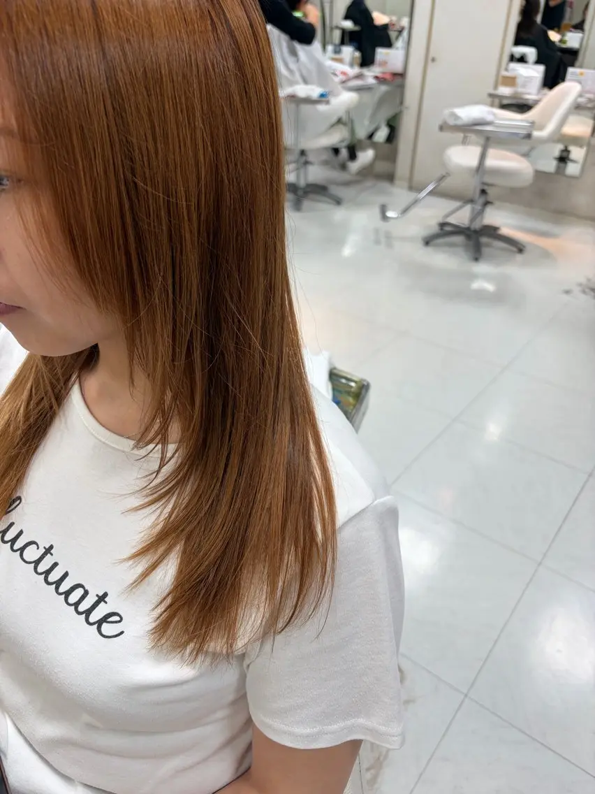 セミロング 顔周りカット レイヤーカット カット トリートメント nagane sayakaのヘアスタイル