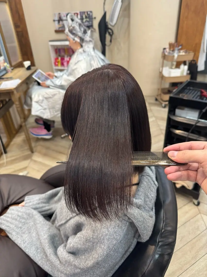 ミディアム ヘアカラー トリートメント ヘアセット 佐藤景流/自由が丘で 叶う髪質改善/メンズのヘアスタイル