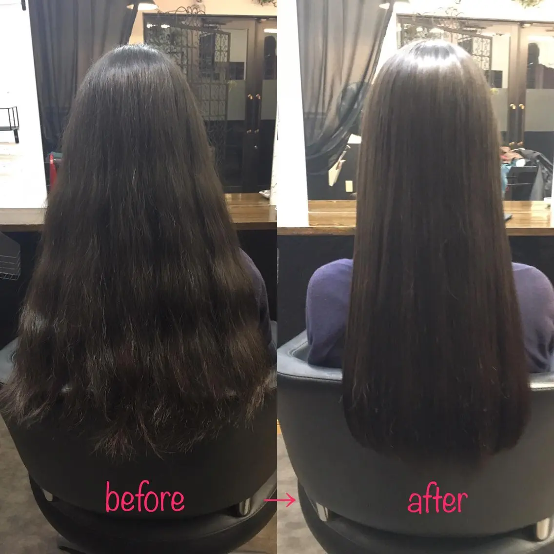 ロング 縮毛矯正 縮毛矯正&髪質改善 MAILHAIRのヘアスタイル