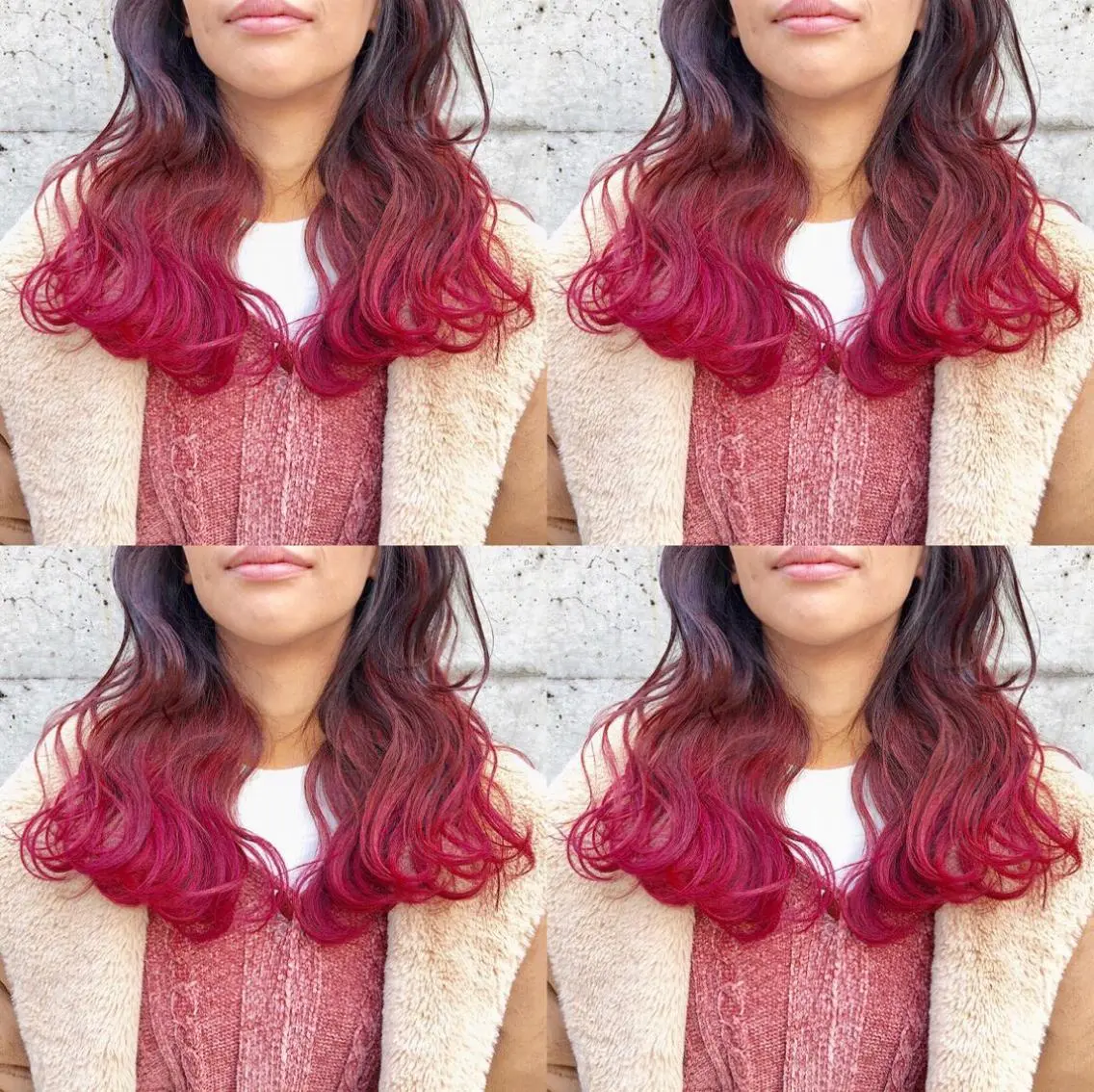 ロング カラー ヘアアレンジ グラデーションカラー レッドカラー メンズスタイル ly本厚木のヘアスタイル