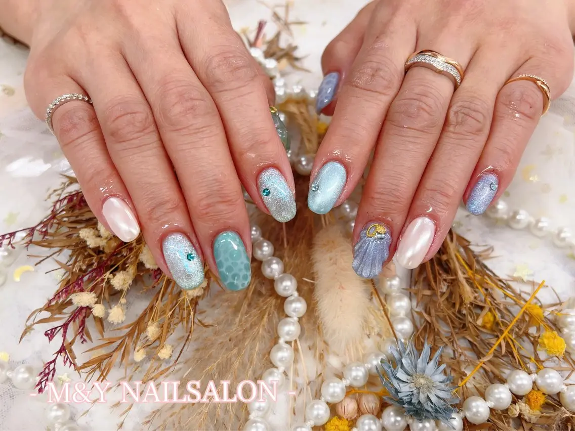 ネイル 夏ネイル ハンドネイル ハンドケア M&Y NailSalonのネイルデザイン