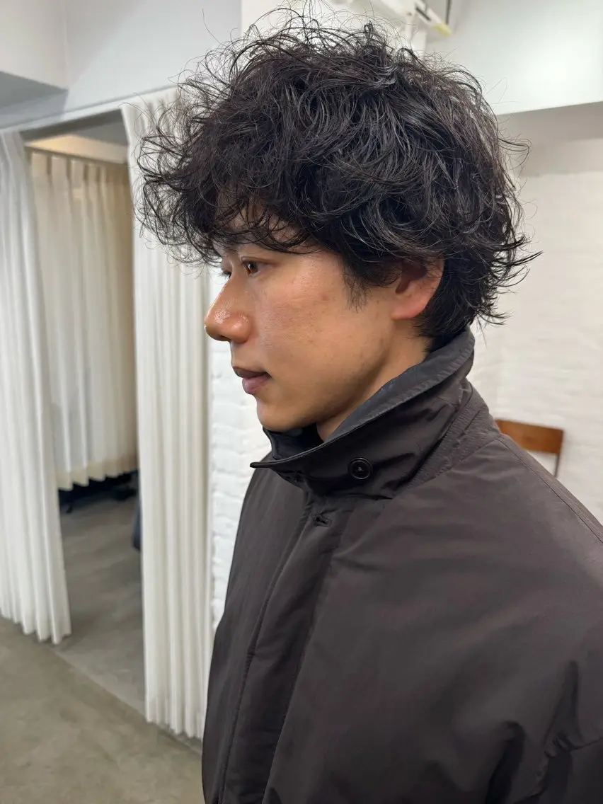 ミディアム パーマ ムロ 二子玉川駅のヘアスタイル
