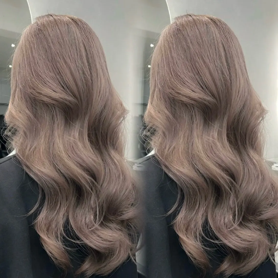 ミディアム ヘアカラー 🎀miu/ブリーチ /ミルクティー💞のヘアスタイル