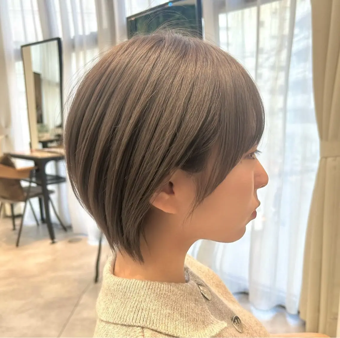 ショート カラー カット ヘアカラー トリートメント ヘアセット ショート上手い人/ 銀座/なかじのヘアスタイル