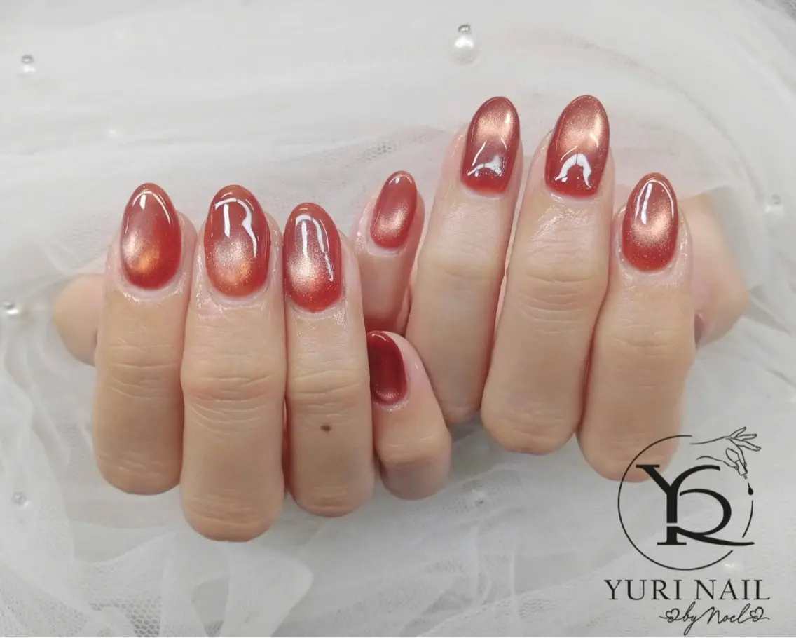 ネイル チークネイル フットネイル グラデーション 韓国ネイル 持ち込み ハンドネイル フットネイル ハンドケア YURI Nail NARITAのネイルデザイン