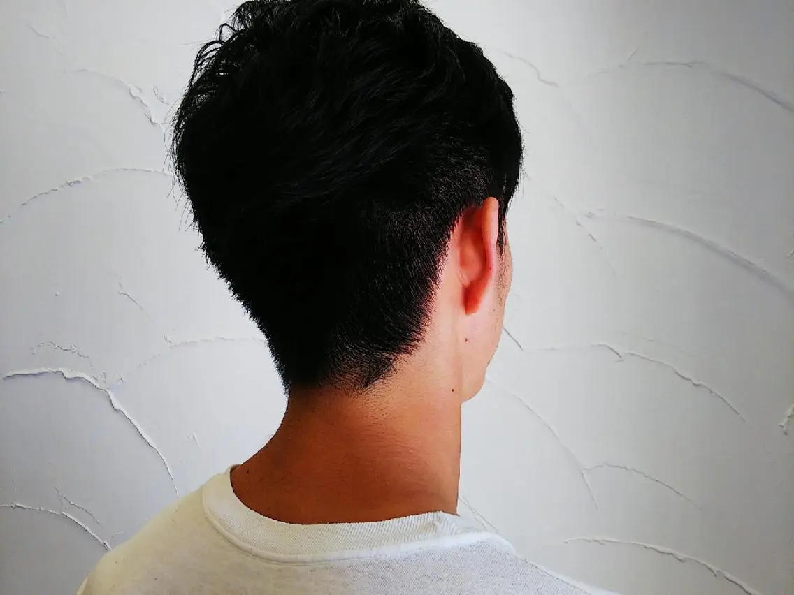 ショート メンズ ツーブロック 髪質改善＆白髪ぼかし カラー♡店長みやけ♡のヘアスタイル