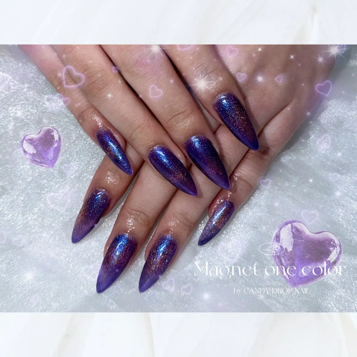 ネイル 長さ出し フラッシュネイル 韓国ネイル マグネットネイル ワンホンネイル 827nail mayu🐈🐾のネイルデザイン