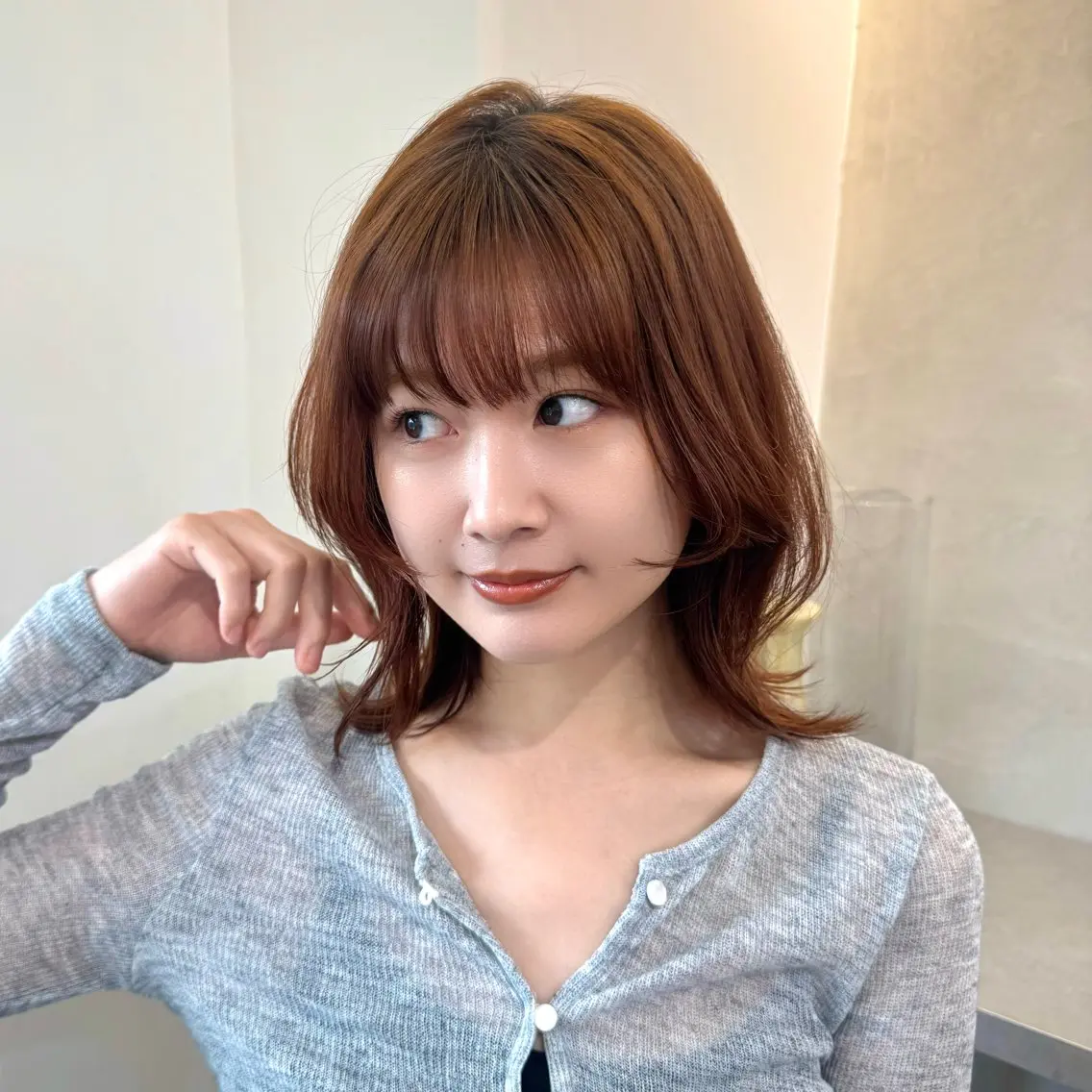ミディアム カラー ヘアカラー トリートメント 🫧暖色カラー/髪質 改善　さくら🌸のヘアスタイル