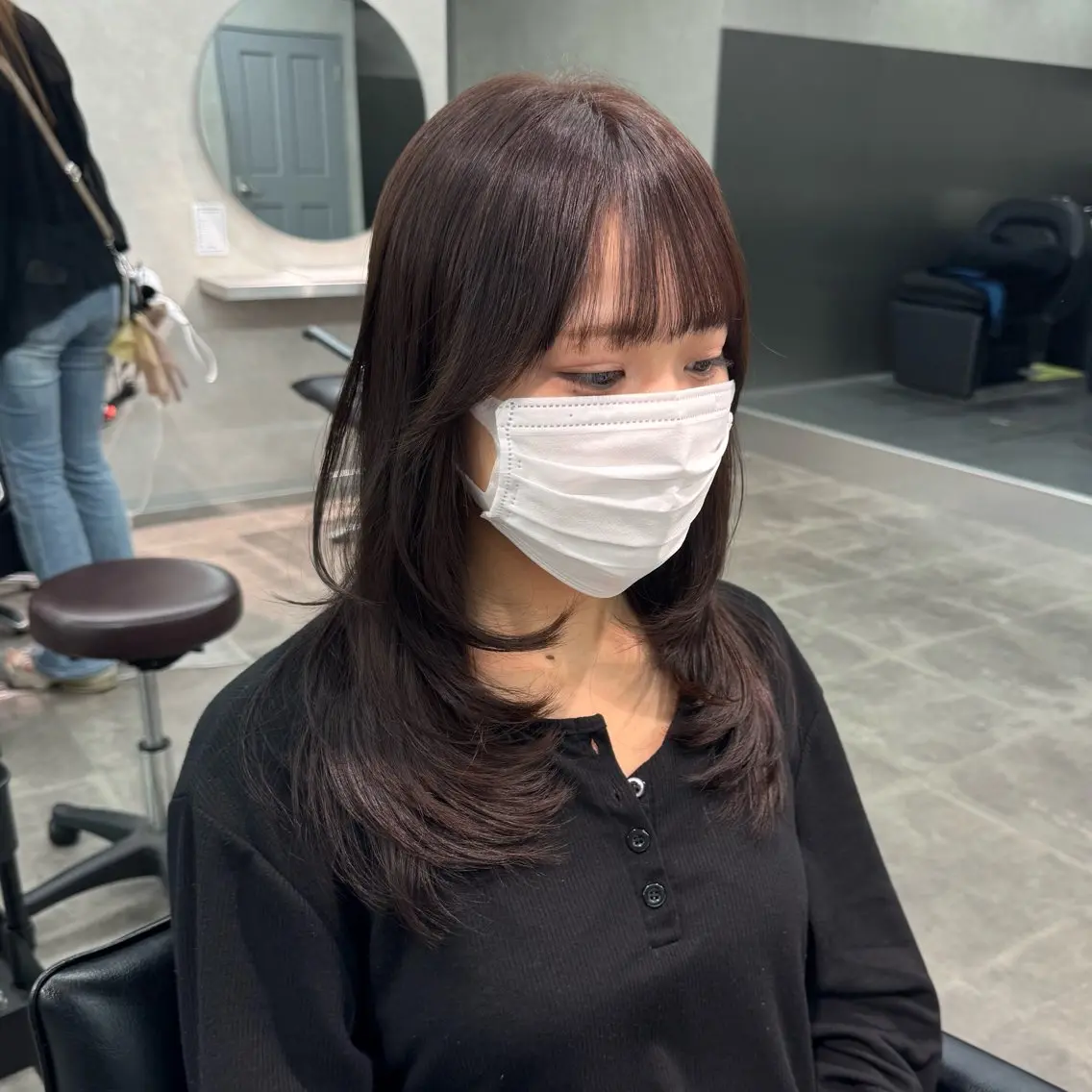 セミロング カット ヘアカラー 韓国特化🇰🇷千葉 /レイヤーカット竜生のヘアスタイル