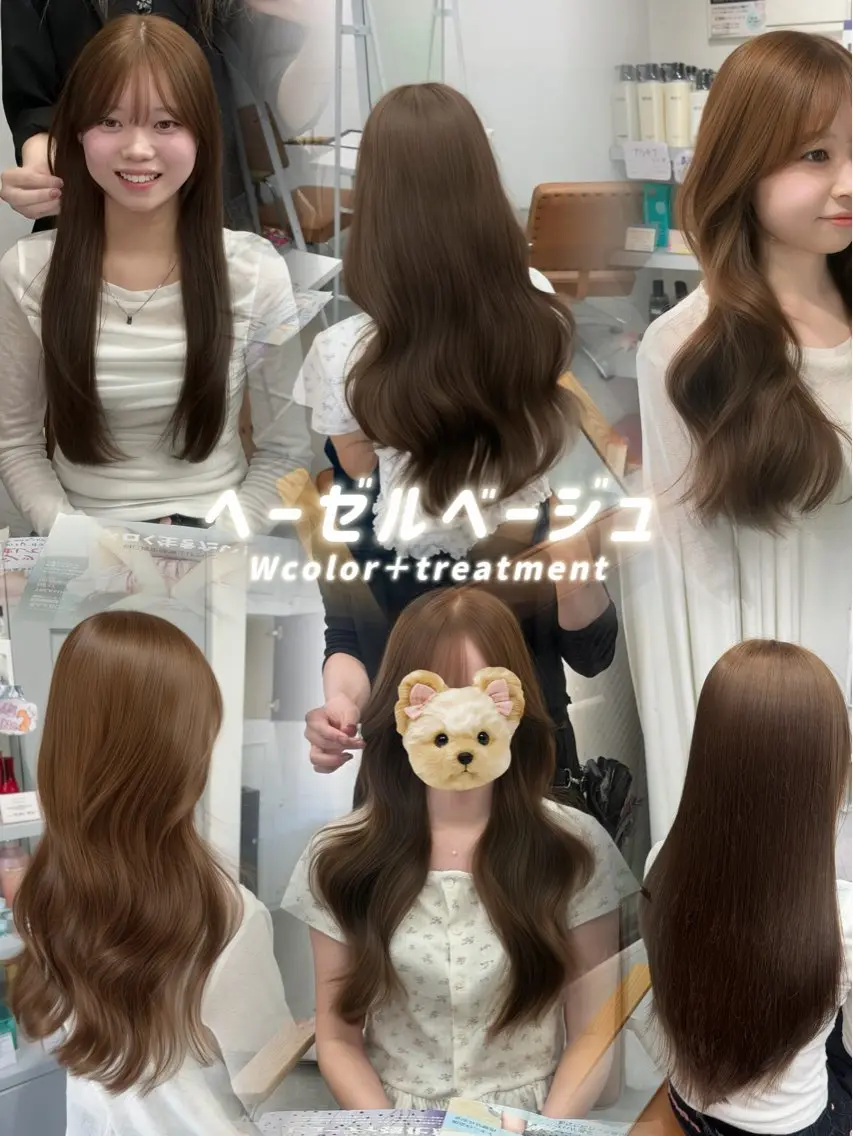 ロング カラー ヘアカラー 韓国系艶髪🎀 miyuuのヘアスタイル