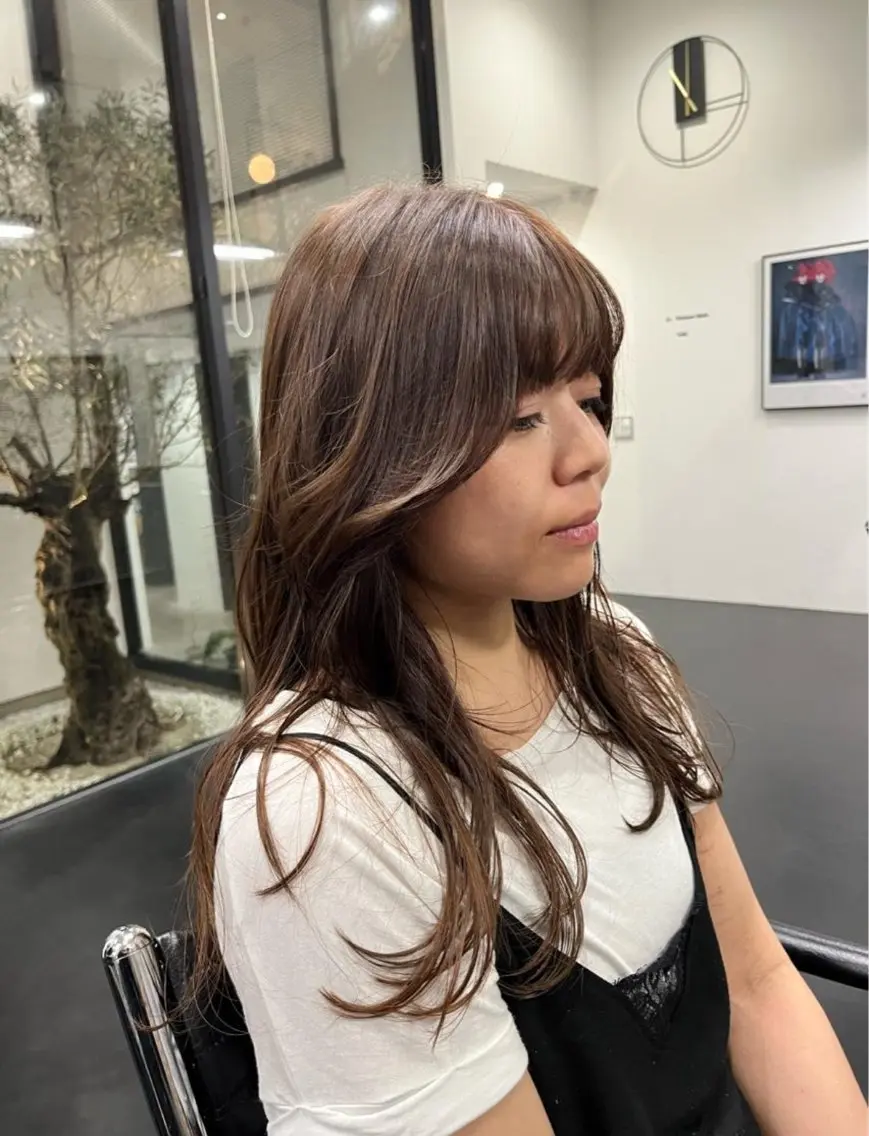 ミディアム カラー ブリーチモデル募集 古内柊のヘアスタイル