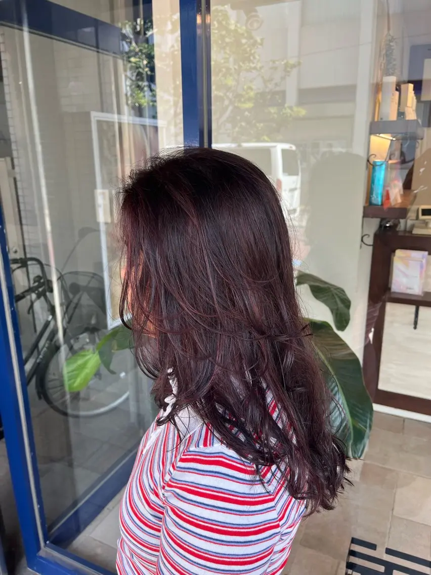 ロング カラー ヘアカラー 大人透明感艶カラー 寺田稜のヘアスタイル