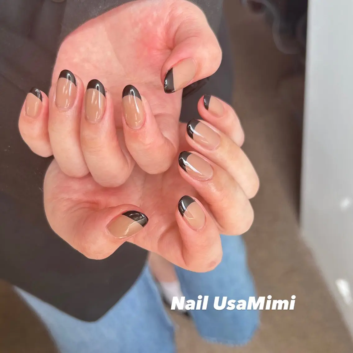 ネイル ジェルネイル マグネットネイル 持ち込み ワンカラーネイル パラジェル 本町ネイルNail UsaMimiのネイルデザイン