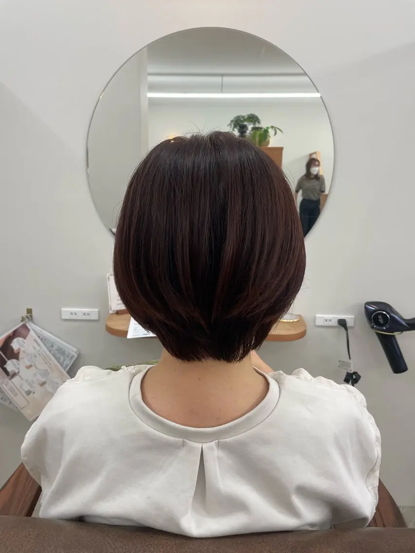 ショート ショートボブ ピンクブラウン ボブ ショートヘア ヘアカラー Sakamoto nanaのヘアスタイル