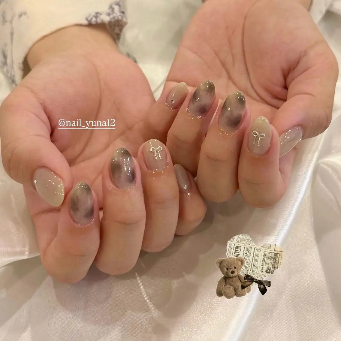 ネイル 大理石ネイル(マーブル) ハンドネイル 中村 結菜のネイルデザイン