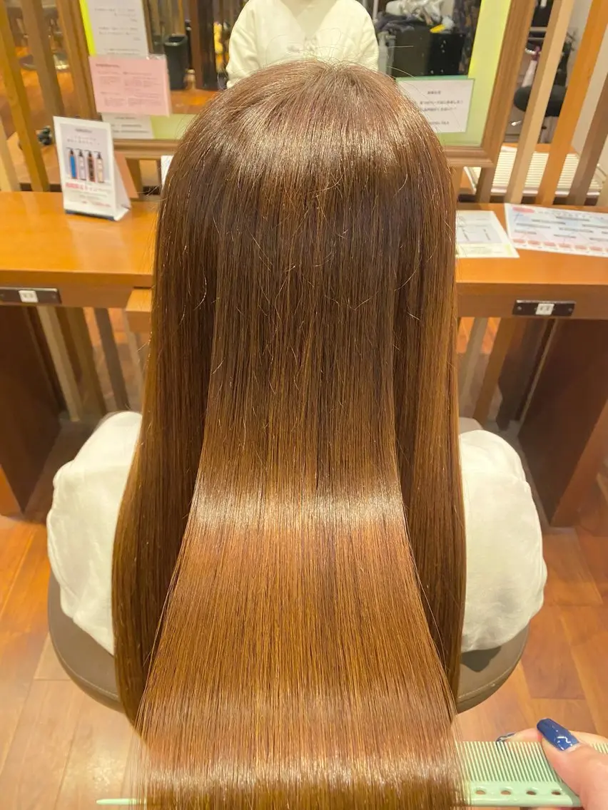 ロング カラー 美髪縮毛矯正/ 髪質改善/艶髪/鎌倉のヘアスタイル