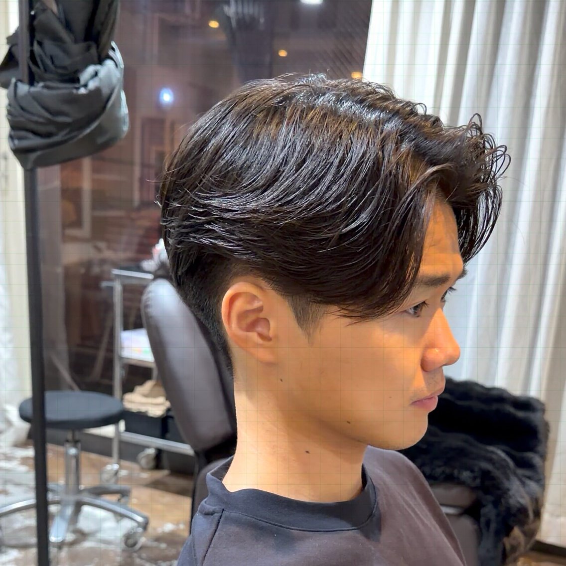 メンズ カット パーマ 原田 黎也のヘアスタイル