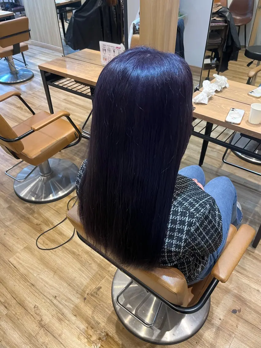 ロング カラー ディープラベンダー ラベンダーカラー ヘアカラー 💖トレンド春夏 カラー💖FUTAのヘアスタイル