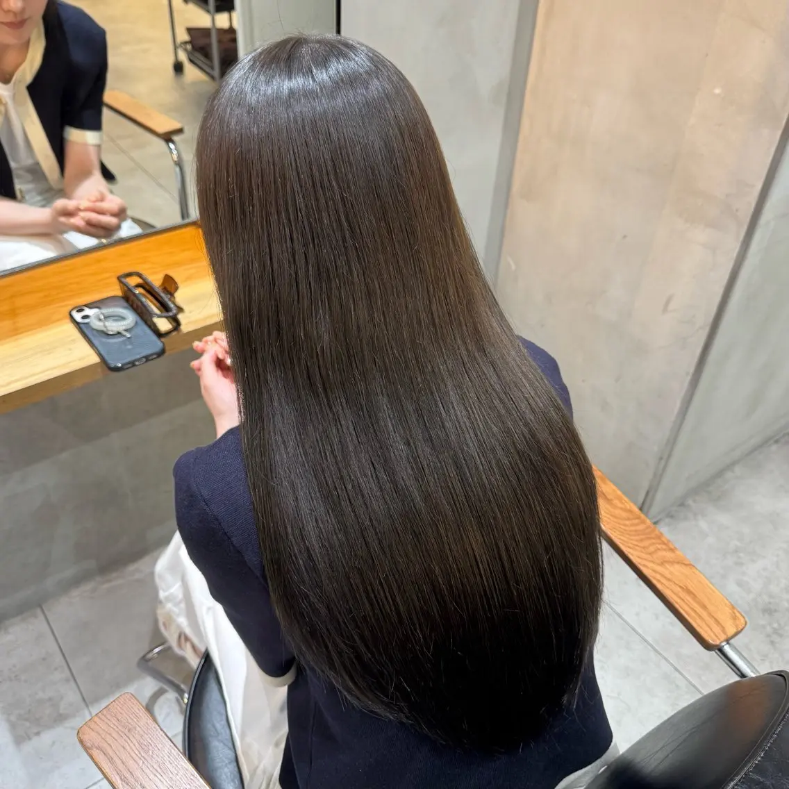 ロング カット ヘアカラー トリートメント 岩戸優奈 盛れる 前髪/透明感カラーのヘアスタイル