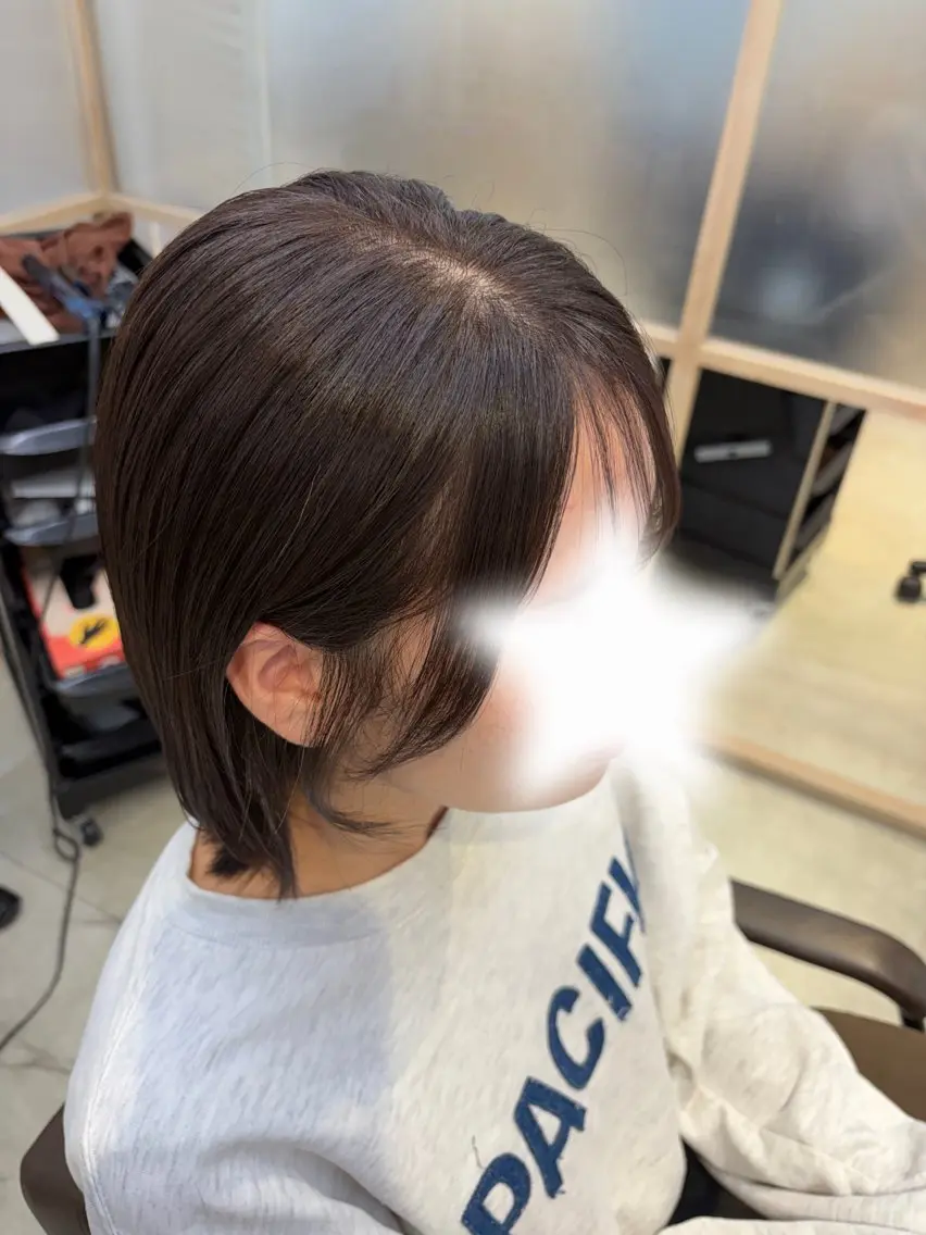 ミディアム カット ヘアカラー トリートメント 髪質改善カラー🤎 senooのヘアスタイル