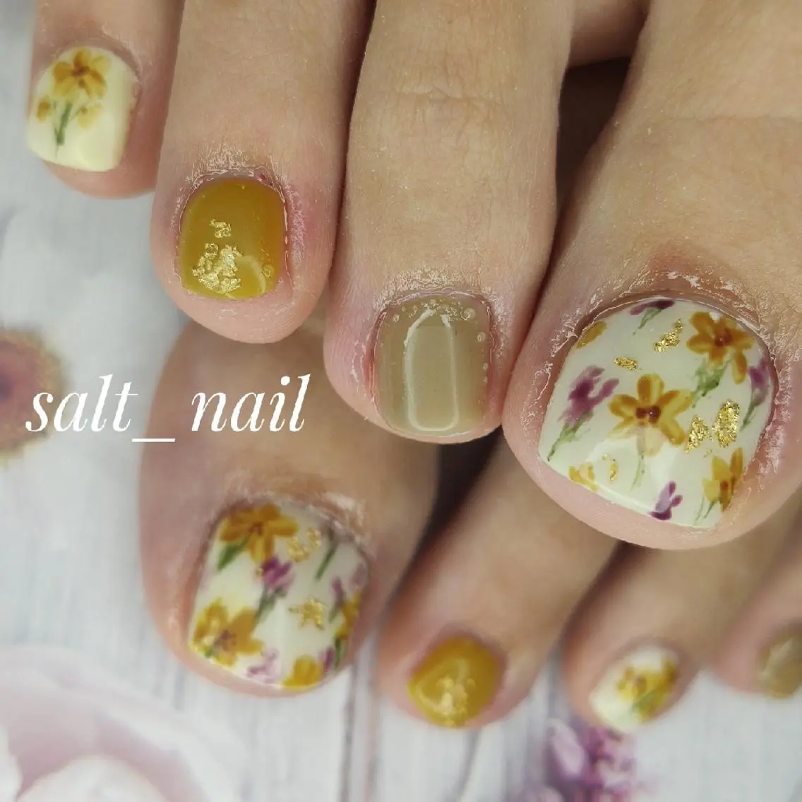 ネイル アートネイル フラワーネイル 個人サロン saltnailのネイルデザイン