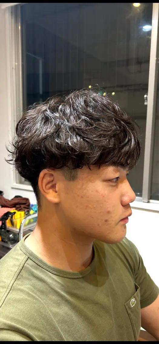 パーマ メンズ メンズパーマ ルキヤ/ elima横浜西口のヘアスタイル