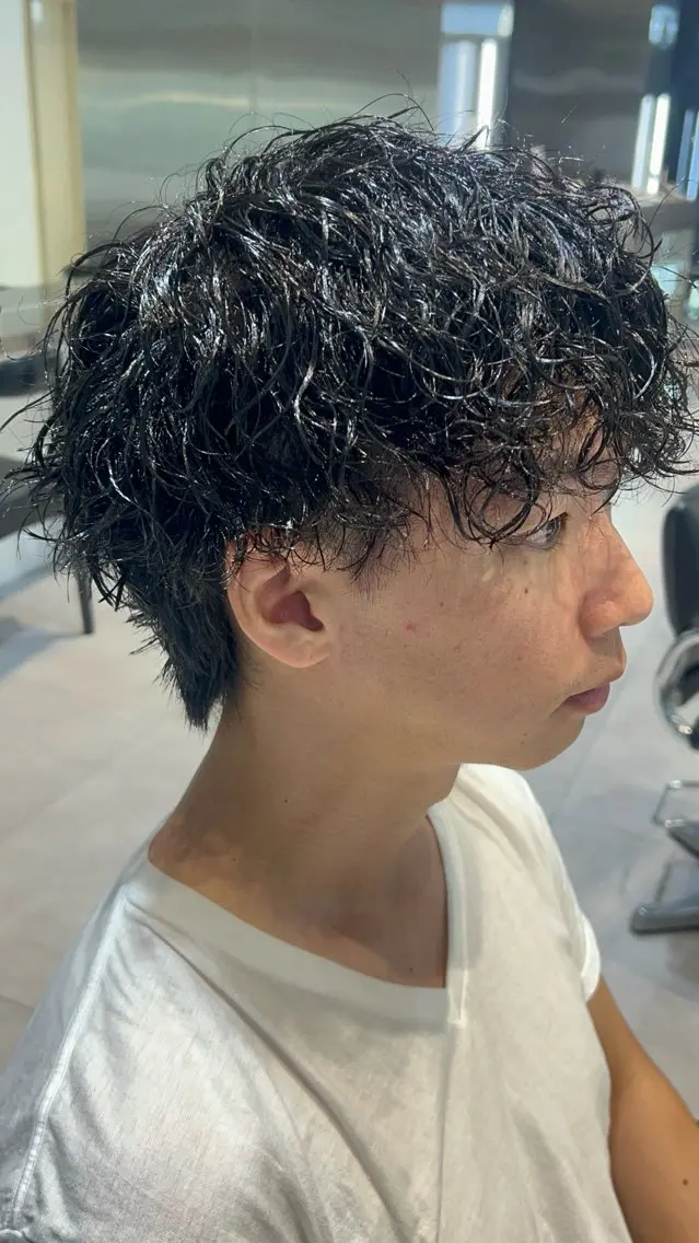 パーマ メンズ マッシュ メンズパーマ ツイストスパイラルパーマ スパイラルパーマ パーマ f i f t h メンズパーマ/ヒロシのヘアスタイル