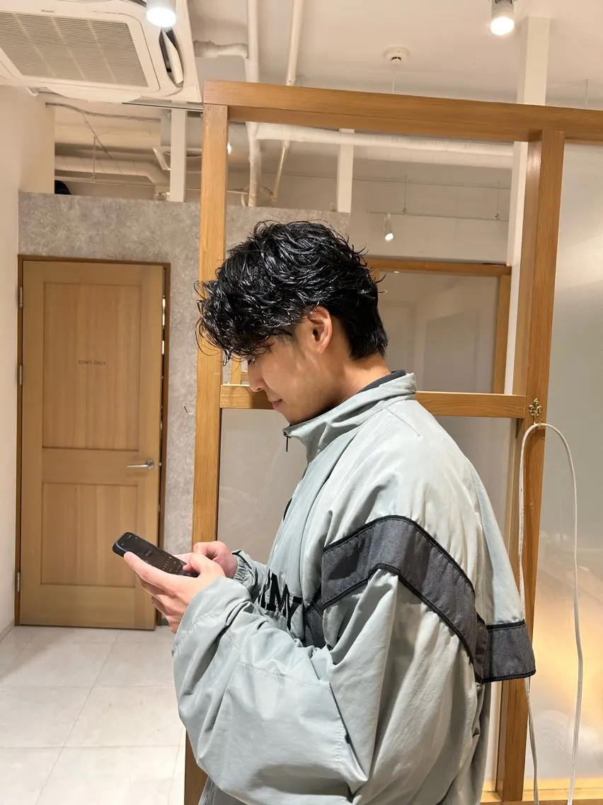 パーマ メンズ カット パーマ 佐藤 嶺のヘアスタイル