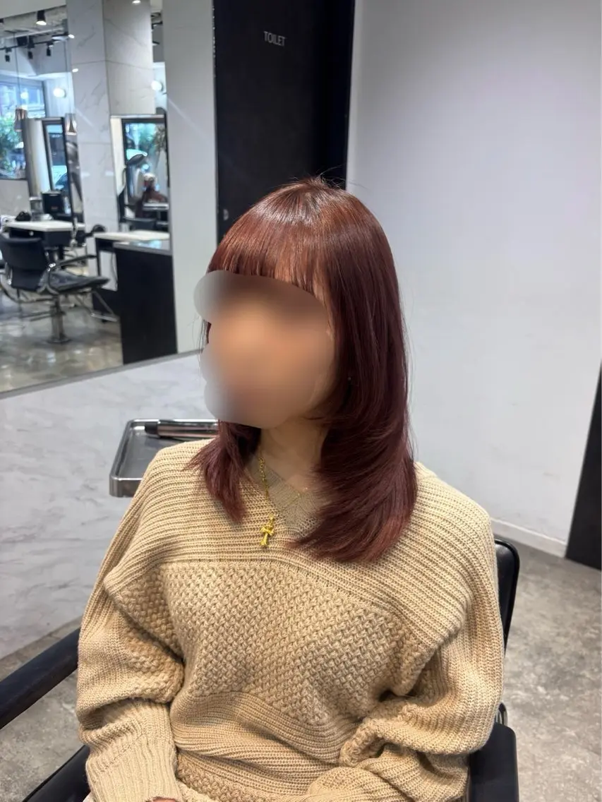 ロング レイヤーカット lutia池袋 momoka⠀のヘアスタイル