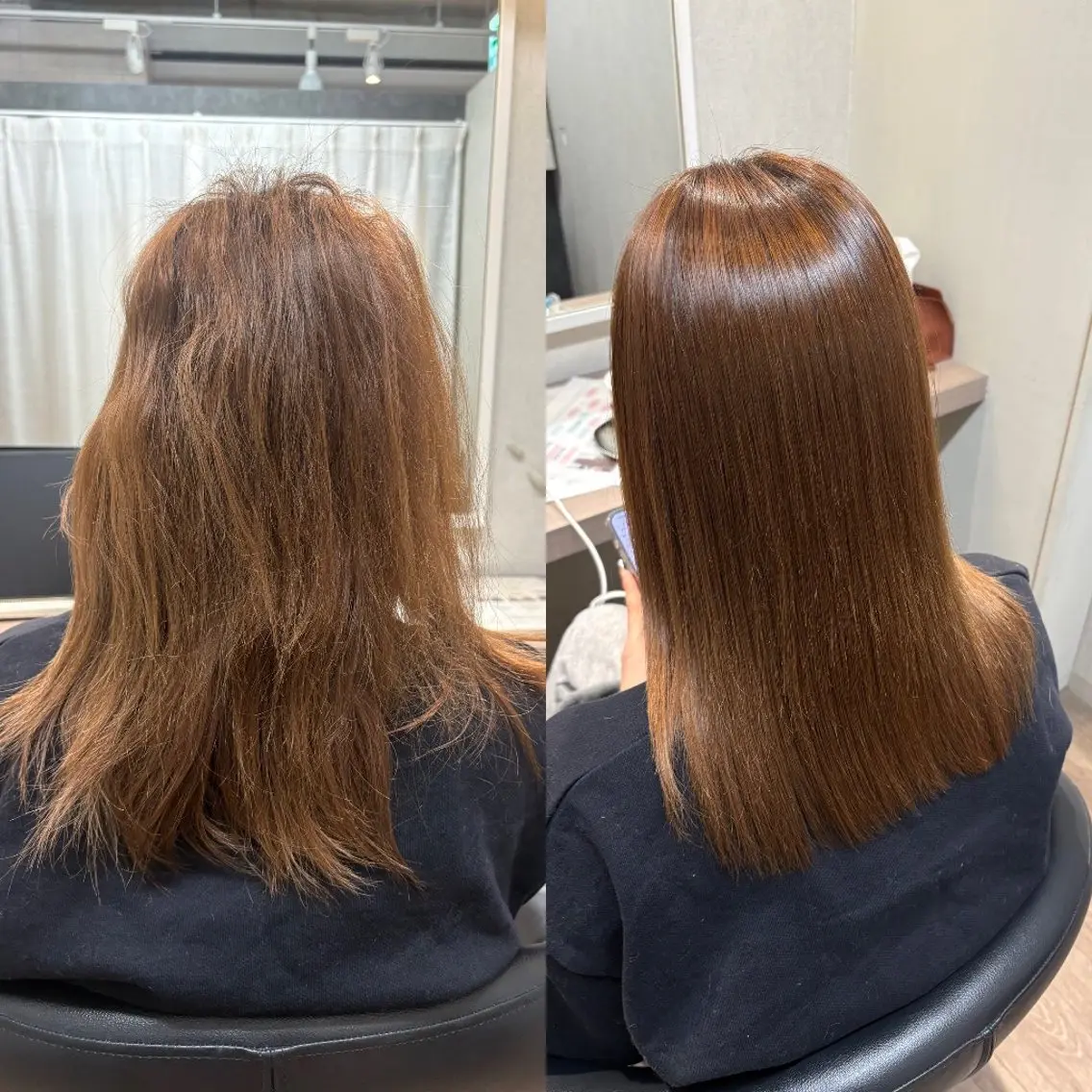 セミロング 髪質改善 縮毛矯正 カット 縮毛矯正 トリートメント ANDIAMO栄／ chisatoのヘアスタイル