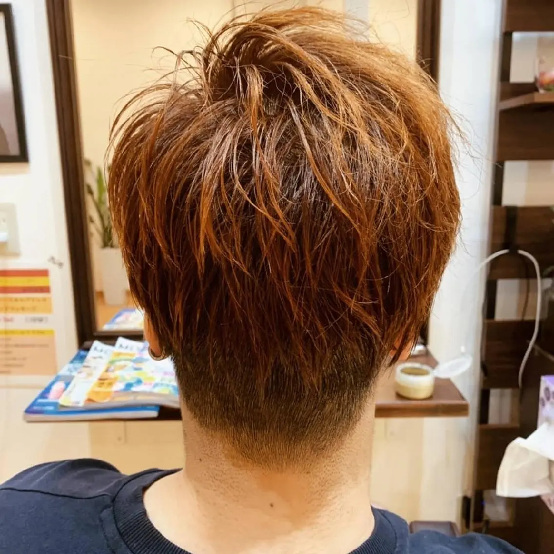 ショート カラー オレンジ サトウ シューイチのヘアスタイル