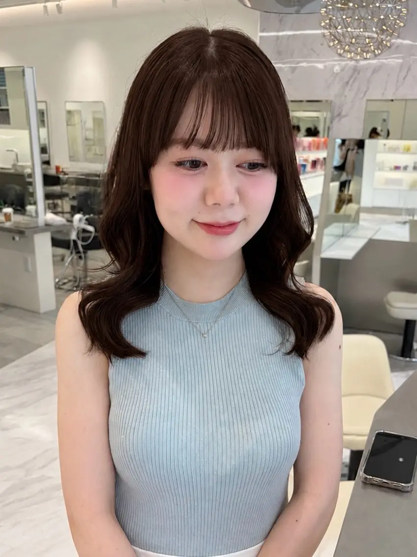 セミロング カラー ヘアカラー ParveMix ♡白神みやびのヘアスタイル